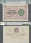Seychelles: 5 Rupees 1960, P.11b, soft vertical bend at center and lightly toned at upper margin, PMG graded 55 About Uncirculated
 [taxed under marg...