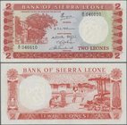 Sierra Leone: Bank of Sierra Leone 2 Leones ND(1964-70), P.2d, great condition with stronger vertical fold at center and a few minor spots only. Condi...