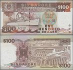 Singapore: Board of Commissioners of Currency 100 Dollars ND(1985 & 1995), P.23c in perfect UNC condition.
 [taxed under margin system]
