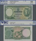 Southern Rhodesia: 1 Pound September 1st 1950, P.10f, some minor traces of glue at upper margin on back and tiny spots, WBG graded 55 About UNC
 [tax...