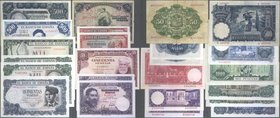 Spain: set of 12 notes containing 50 Pesetas 1906 P. 58 (VF-), 2x 10 Pesetas 1935 P. 86 (XF and UNC), 50 Pesetas 1951 P. 141 (VF+ to XF-), 500 Pesetas...