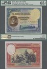 Spain: 500 Pesetas 1935, P.89 with serial number 1933380 in uncirculated condition, PMG graded 65 Gem Uncirculated EPQ
 [taxed under margin system]