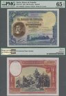 Spain: 500 Pesetas 1935, P.89 with serial number 1933379 in uncirculated condition, PMG graded 65 Gem Uncirculated EPQ
 [taxed under margin system]