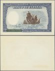 Spain: 50 Pesetas 1937 Specimen Proof Pick unlisted, highly rare unissued design, printed as proof on thicker paper, uniface back proof, beautiful cla...