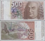 Switzerland: 500 Franken 1976, P.58a, very nice condition with a few soft folds and minor creases in the paper. Condition: VF+/XF
 [taxed under margi...