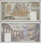 Tunisia: Banque de l'Algérie et de la Tunisie 5000 Francs 1950-52 SPECIMEN with zero serial number and perforation “Specimen” at left, P.30s, small pr...