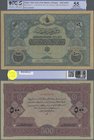 Turkey: Rare Specimen banknote of 500 Livres ND(1918) AH1334 Pick 114s, VA-7, with german specimen perforation ”Druckprobe” and with zero serial numbe...
