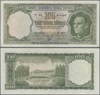 Turkey: 100 Lirasi L. 1930 (1951-1965) ”Atatürk” - 5th Issue, P.176 with a few very soft vertical folds at center and some tiny spots. Condition: XF
...