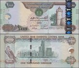 United Arab Emirates: United Arab Emirates Central Bank 1000 Dirhams 2015, P.33d in perfect UNC condition.
 [taxed under margin system]