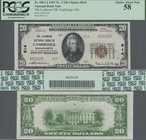 United States of America: The Lechmere National Bank of CAMBRIDGE, Massachusetts 20 Dollars series 1929, P.NL (Fr.1802-2), PCGS graded 58 Choice About...