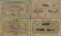 Uzbekistan: Bukhara Peoples Republic pair with 2000 and 3000 Tengas 1918, P.16, 17, both laminated. Condition: F. (2 pcs.)
 [taxed under margin syste...