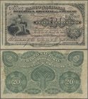 Uruguay: El Banco de la Republica Oriental del Uruguay 20 Centesimos 1887, P.A88a in about F condition.
 [taxed under margin system]