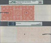 Venezuela: Banco de Carabobo reverse proof of the 30 Bolivares ND(1880), P.S102p with border piece at right, 4,5 cm tear at left border, some minor sp...