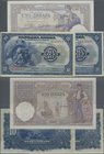 Yugoslavia: Kingdom of Serbs, Croats and Slovenes set with 3 banknotes 2x 10 Dinara 1920 with single and double serial letter P.21 (F+/VF) and 100 Din...