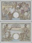 Yugoslavia: Kingdom of Yugoslavia 1000 Dinara 1935, P.33, highly rare and almost perfect, just a tiny dint at upper left, otherwise perfect. Condition...