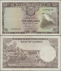 Zambia: Bank of Zambia 10 Shillings ND(1964), P.1, great condition with a few folds and minor spots: VF
 [taxed under margin system]