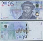Testbanknoten: HYBRID Test Note PAPIERFABRIK LOUISENTHAL with portrait of “Johannes Gutenberg”, window VARIFEYE at right, paper note intaglio print wi...