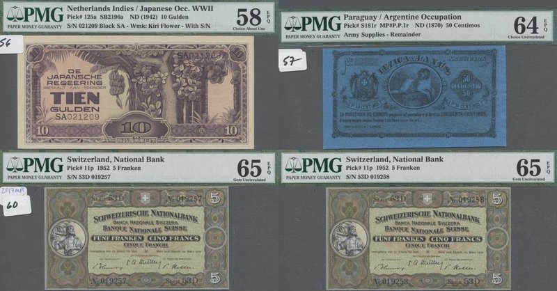 Alle Welt: Lot with 28 banknotes comprising Japan 3x 1 Yen MPC replacement (F/VF...