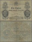 Deutschland - Altdeutsche Staaten: Königlich Sächsisches Cassen-Billet 1 Taler 1867, PiRi A396, schöne Gebrauchserhaltung mit einigen Flecken und Knic...