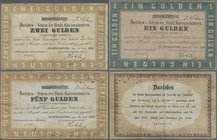 Deutschland - Altdeutsche Staaten: Stadt Kaiserslautern 1, 2 und 5 Gulden 1870, PiRi A576-A578, alle in gebraucht bis stärker gebrauchter Erhaltung mi...