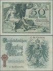 Deutschland - Deutsches Reich bis 1945: 50 Mark Reichskassenschein 1899, Ro.18, sehr schöner farbfrischer Schein mit einigen Falten und kleineren Flec...