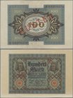 Deutschland - Deutsches Reich bis 1945: 100 Mark 1920 Muster aus laufender Serie S25074274 und rotem Überdruck ”Muster”, Ro.67M, leicht vergilbtes Pap...
