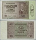 Deutschland - Deutsches Reich bis 1945: 50 Billionen Mark, 10.2.1924, Reichsdruck, Serie A, Ro. 136, horizontale und vertikale Falten, möglicherweise ...