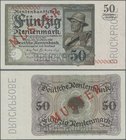 Deutschland - Deutsches Reich bis 1945: 50 Rentenmark 1925 Muster, Ro.162M, roter Überdruck ”Muster”, KN A0000000 und dreifacher Perforation ”Druckpro...