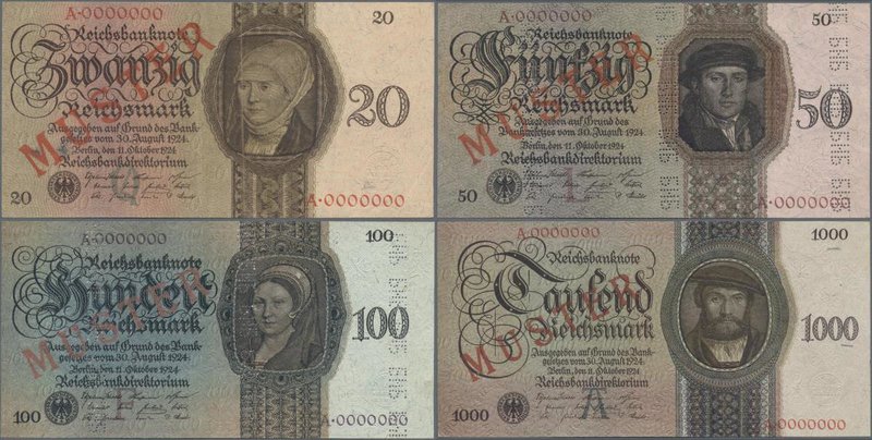 Deutschland - Deutsches Reich bis 1945: Mustersatz der Reichsbank - Holbein Seri...