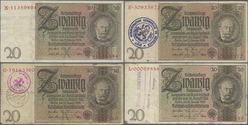 Deutschland - Deutsches Reich bis 1945: Großes Lot mit 18 belgischen und luxembu...