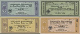 Deutschland - Deutsches Reich bis 1945: Lot mit 5 unverzinslichen Schatzanweisungen des Deutschen Reiches 1923, dabei Anweisungen zu 24.800 Mark, 52.0...