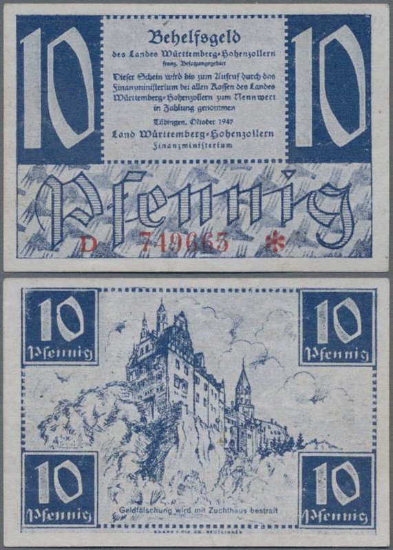 Deutschland - Alliierte Miltärbehörde + Ausgaben 1945-1948: Land Württemberg-Hoh...