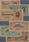 Deutschland - Alliierte Miltärbehörde + Ausgaben 1945-1948: Aalen, Landkreis, 5, 10, 20 Reichsmark, 15.4.1945, Erh. I, I- (10 RM), total 3 Scheine
 [...