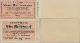 Deutschland - Alliierte Miltärbehörde + Ausgaben 1945-1948: Adorf, Landrat des Restkreises Oelsnitz i. V., 1, 10 Reichsmark, 28.4.1945, ohne Stempel, ...