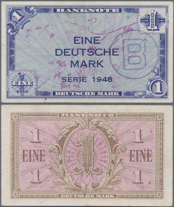 Deutschland - Bank Deutscher Länder + Bundesrepublik Deutschland: 1 DM 1948 mit ...