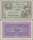 Deutschland - Bank Deutscher Länder + Bundesrepublik Deutschland: 5 DM 1948, Ro.236a, sehr saubere Gebrauchserhaltung mit einigen senkrechten Knicken....