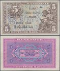 Deutschland - Bank Deutscher Länder + Bundesrepublik Deutschland: 5 DM 1948 mit Stempel ”B” für West-Berlin, Ro.237a, sehr saubere Umlauferhaltung mit...