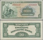 Deutschland - Bank Deutscher Länder + Bundesrepublik Deutschland: 20 DM 1948, Ro.240, schöne saubere Gebrauchserhaltung mit einigen wenigen Knicken. E...