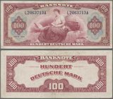 Deutschland - Bank Deutscher Länder + Bundesrepublik Deutschland: Roter Hunderter 1948, Ro.244, schöne saubere Umlauferhaltung mit einigen Knicken. Er...