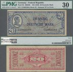 Deutschland - Bank Deutscher Länder + Bundesrepublik Deutschland: 20 DM 1948 mit Stempel ”B” für West-Berlin, Ro.247a, leicht vergilbtes Papier mit kl...