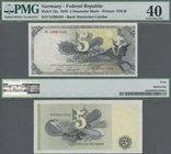 Deutschland - Bank Deutscher Länder + Bundesrepublik Deutschland: 5 DM 1948, Ro.252a, sehr saubere, nur leicht gebrauchte Note mit winzigen Flecken, P...