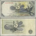 Deutschland - Bank Deutscher Länder + Bundesrepublik Deutschland: 5 DM 1948 Ersatznote mit Kreuzstern, KN 9+070599, Ro.252f, stärker gebraucht mit Fle...