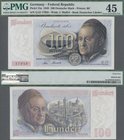 Deutschland - Bank Deutscher Länder + Bundesrepublik Deutschland: 100 DM 1948 - Franzosenschein - Ro.256, sehr saubere nur leicht gebrauchte Note mit ...