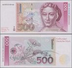 Deutschland - Bank Deutscher Länder + Bundesrepublik Deutschland: 500 DM 1991, Ro.301a in kassenfrischer Erhaltung: UNC ÷ 500 Deutsche Mark 1991, P.43...