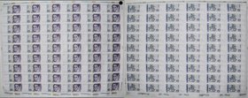 Deutschland - Bank Deutscher Länder + Bundesrepublik Deutschland: Ungeschnittener Bogen 10 DM 1999, Ro.312B mit 54 Banknoten in kassenfrischer Erhaltu...