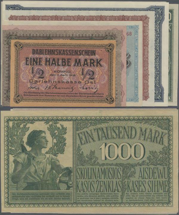Deutschland - Nebengebiete Deutsches Reich: Darlehenskasse Ost, Ausgabe Kowno, S...