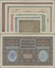 Deutschland - Nebengebiete Deutsches Reich: Kompletter Satz der Besatzungsausgaben Rumänien 1. Weltkrieg von 25 Bani bis 1000 Lei, Ro.472-479 in überw...
