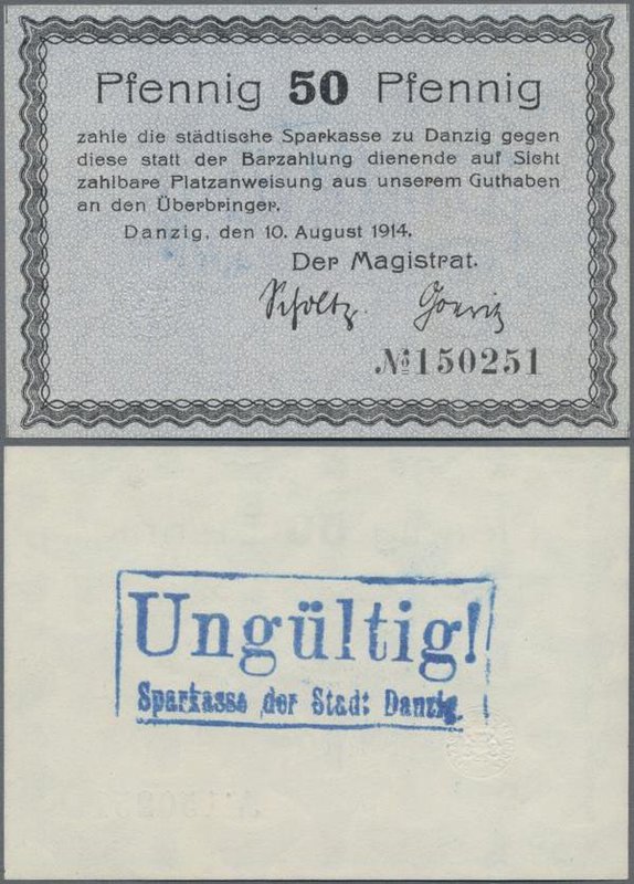 Deutschland - Nebengebiete Deutsches Reich: Danzig - Magistrat der Stadt 50 Pfen...