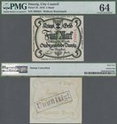 Deutschland - Nebengebiete Deutsches Reich: Danzig - Magistrat der Stadt 5 Mark 1918 mit rückseitigem Stempel ”Ungültig!”, Ro.ex786a in kassenfrischer...
