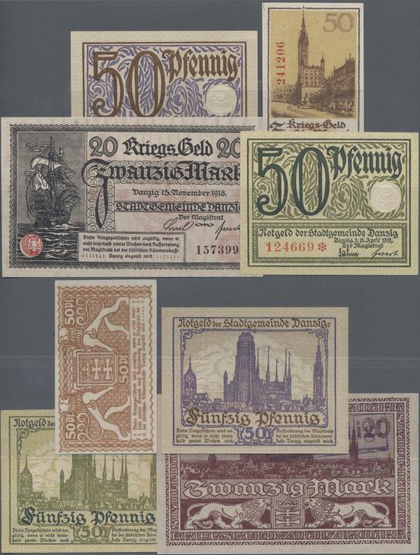 Deutschland - Nebengebiete Deutsches Reich: Stadtgemeinde Danzig, kleines Lot mi...